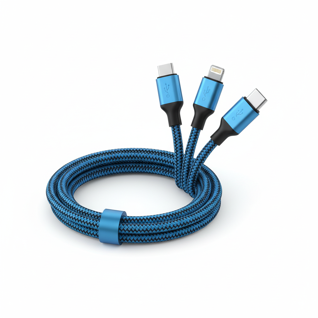 Kabel do ładowania 3w1 USB-C/Lightning/Micro USB