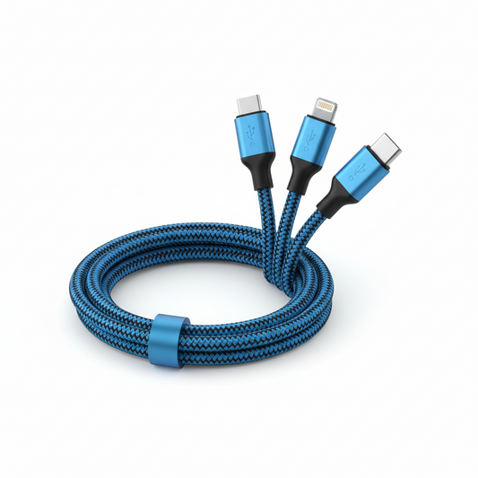 Kabel do ładowania 3w1 USB-C/Lightning/Micro USB