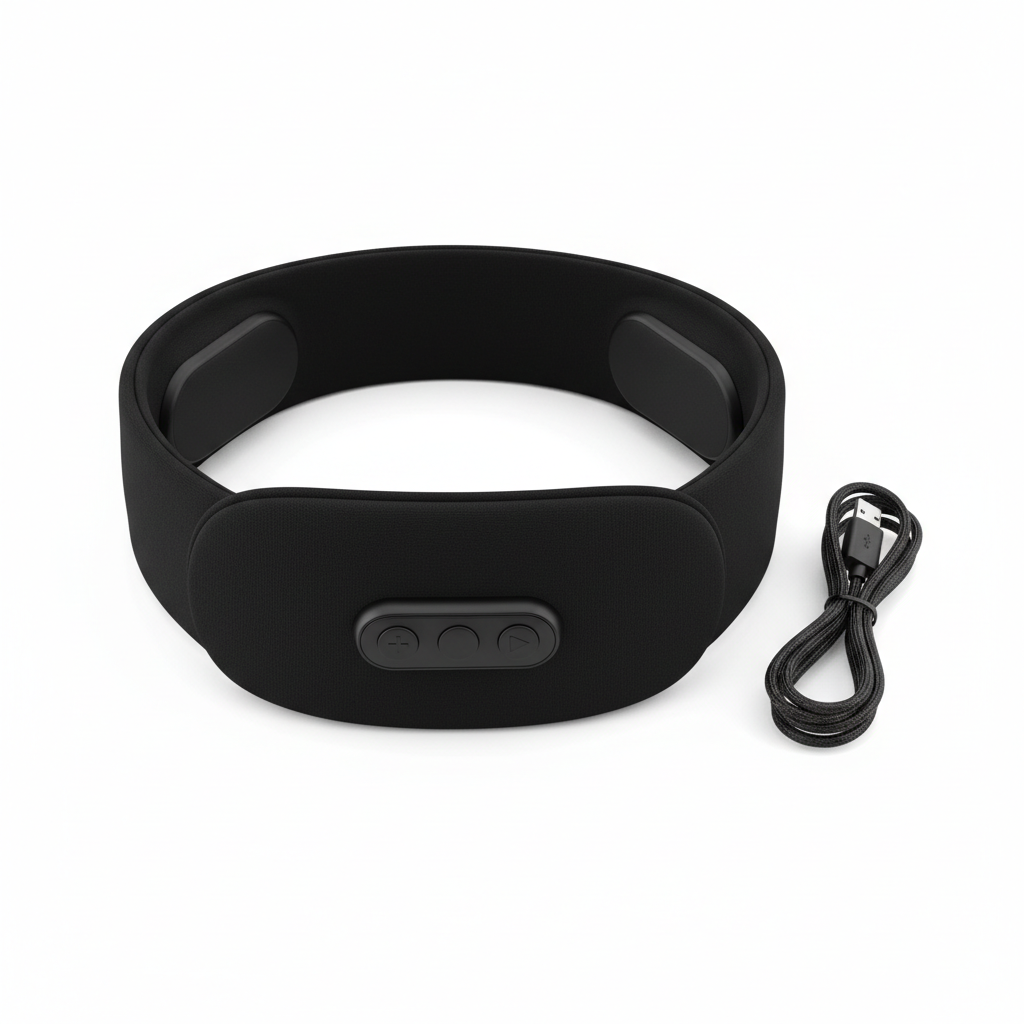 Bezprzewodowe słuchawki Bluetooth, opaska na głowę, maska do spania